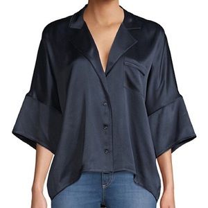 Joie NWT Desmonda Blouse size M in Navy